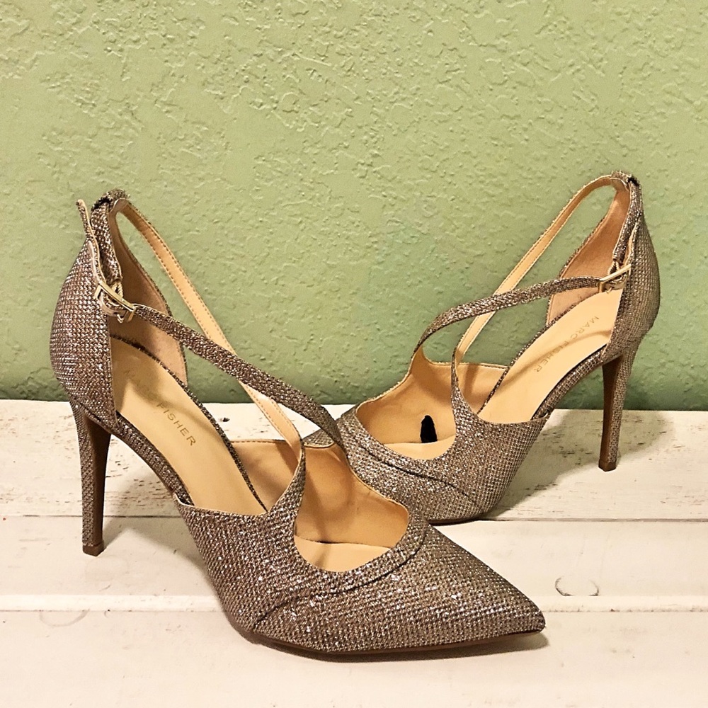 Marc Fisher Metallic Sparkly Heels